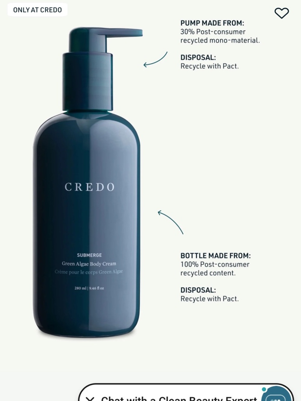 Submerge Body cream - green algae body cream